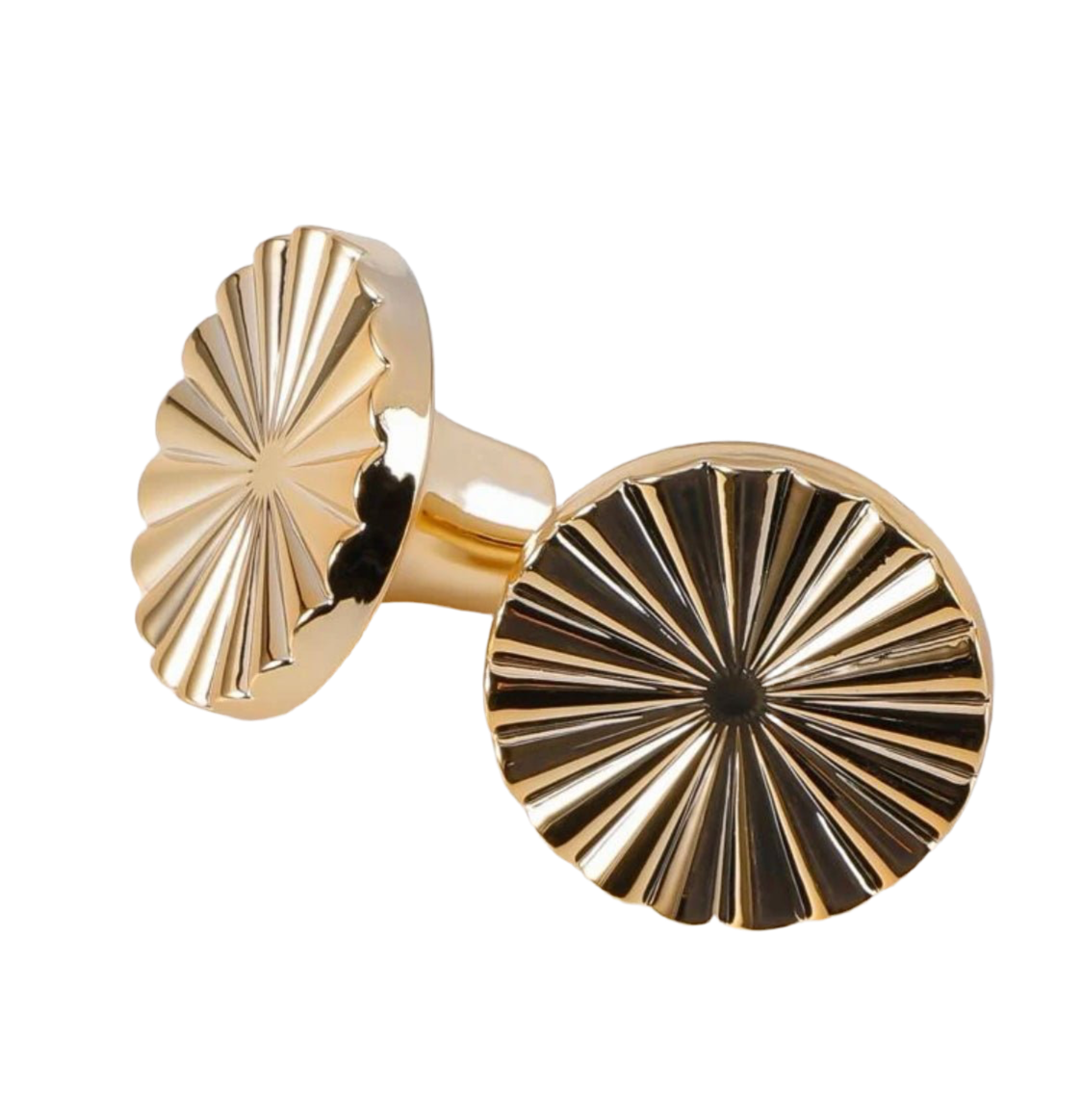 Plast møbelknop i blomsterform (Ø: 37 mm, farve: Guld)
