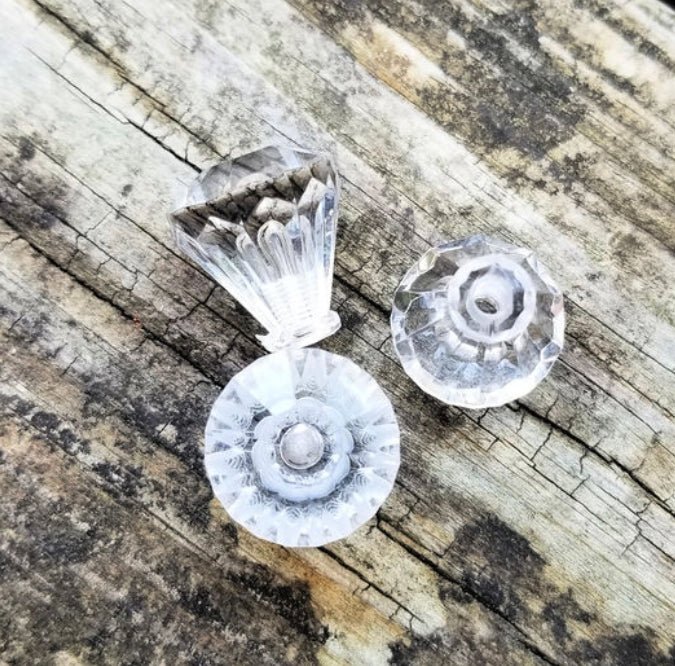 Lille akryl diamant møbelknop