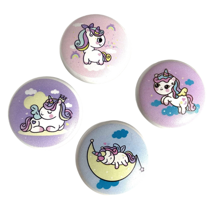 Keramik greb til børneværelset med søde enhjørninger (Ø: 38 mm)