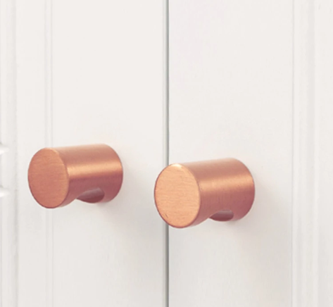 Roseguld møbelknop