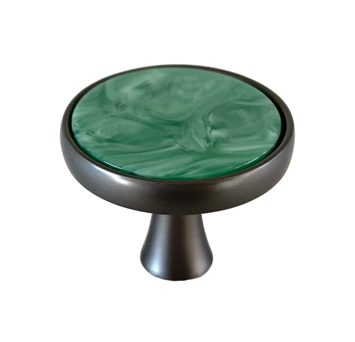 Metal greb med grønt mønster (Ø: 32 mm)