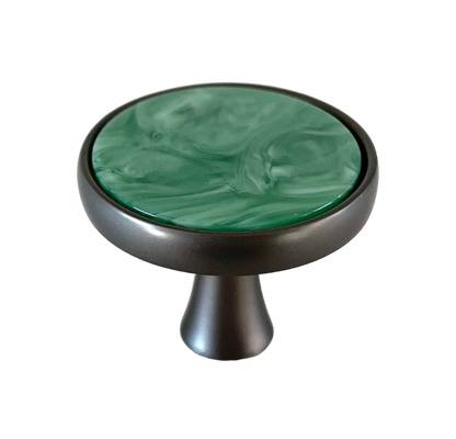 Metal greb med grønt mønster (Ø: 32 mm)