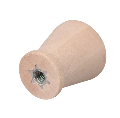 Kegle - møbelknop i lyst træ (Ø: 21 mm)