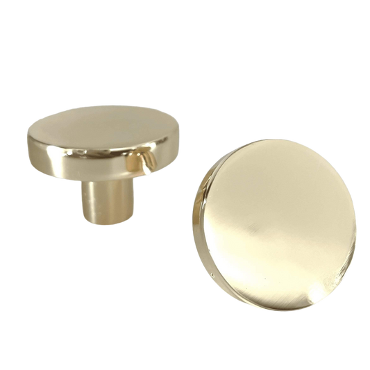 Poleret møbelknop (Ø: 25 eller 28 mm)
