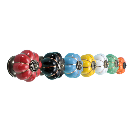 Græskar greb med metal deltaljer (Ø: 40 mm)