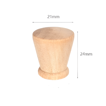 Kegle - møbelknop i lyst træ (Ø: 21 mm)