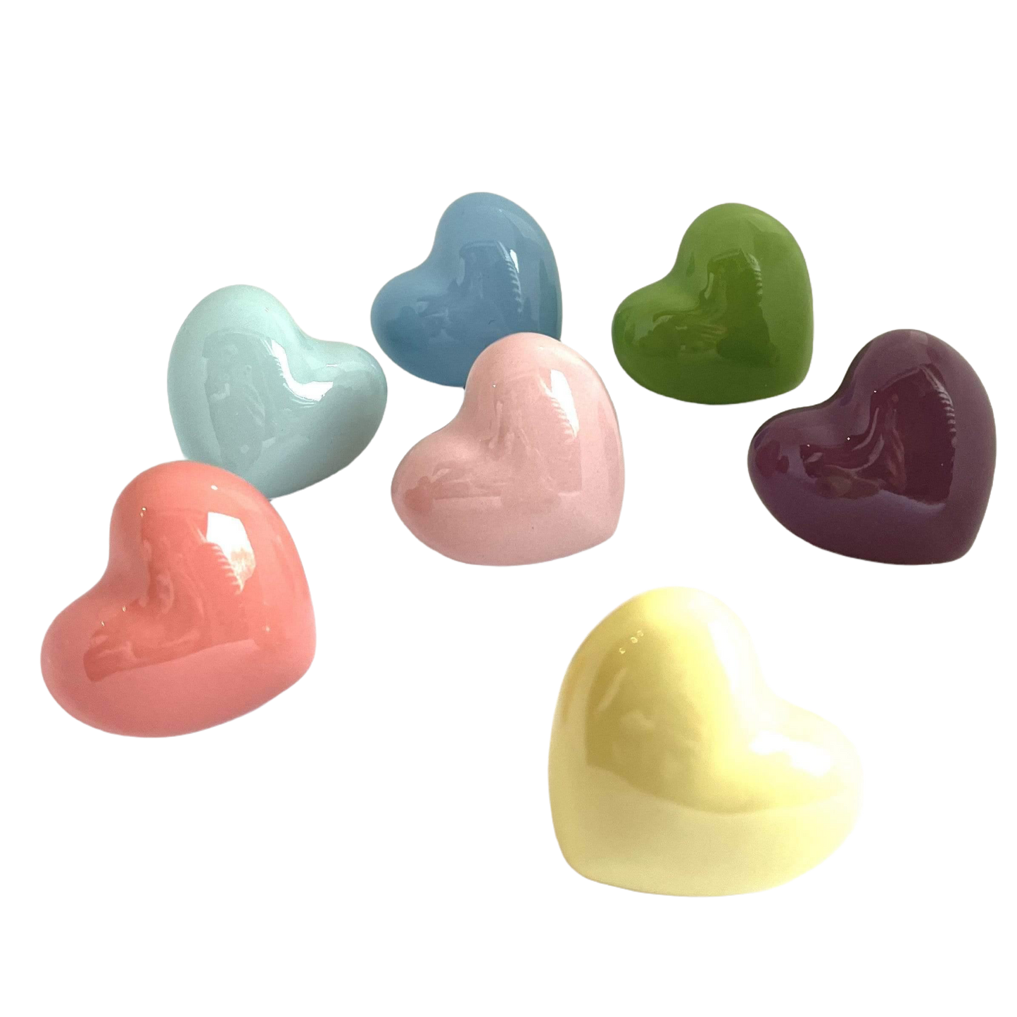 Keramik hjerter - møbelknopper