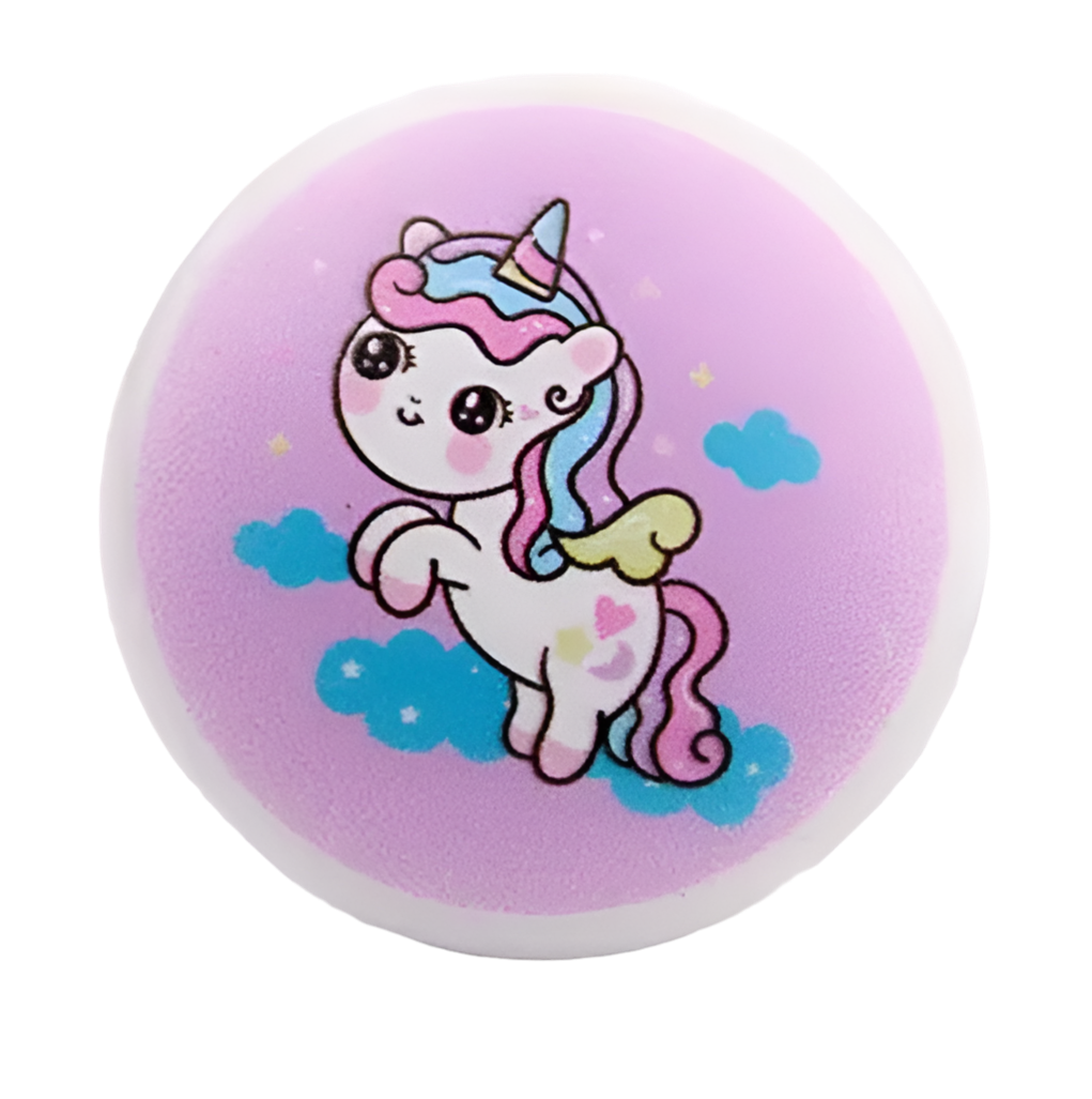 Keramik greb til børneværelset med søde enhjørninger (Ø: 38 mm)