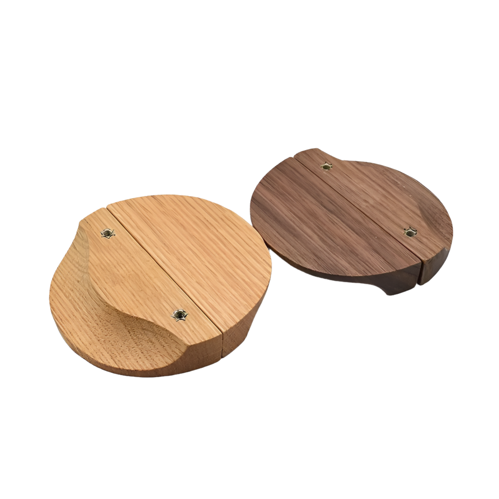 Halvmåne greb i valnøddetræ