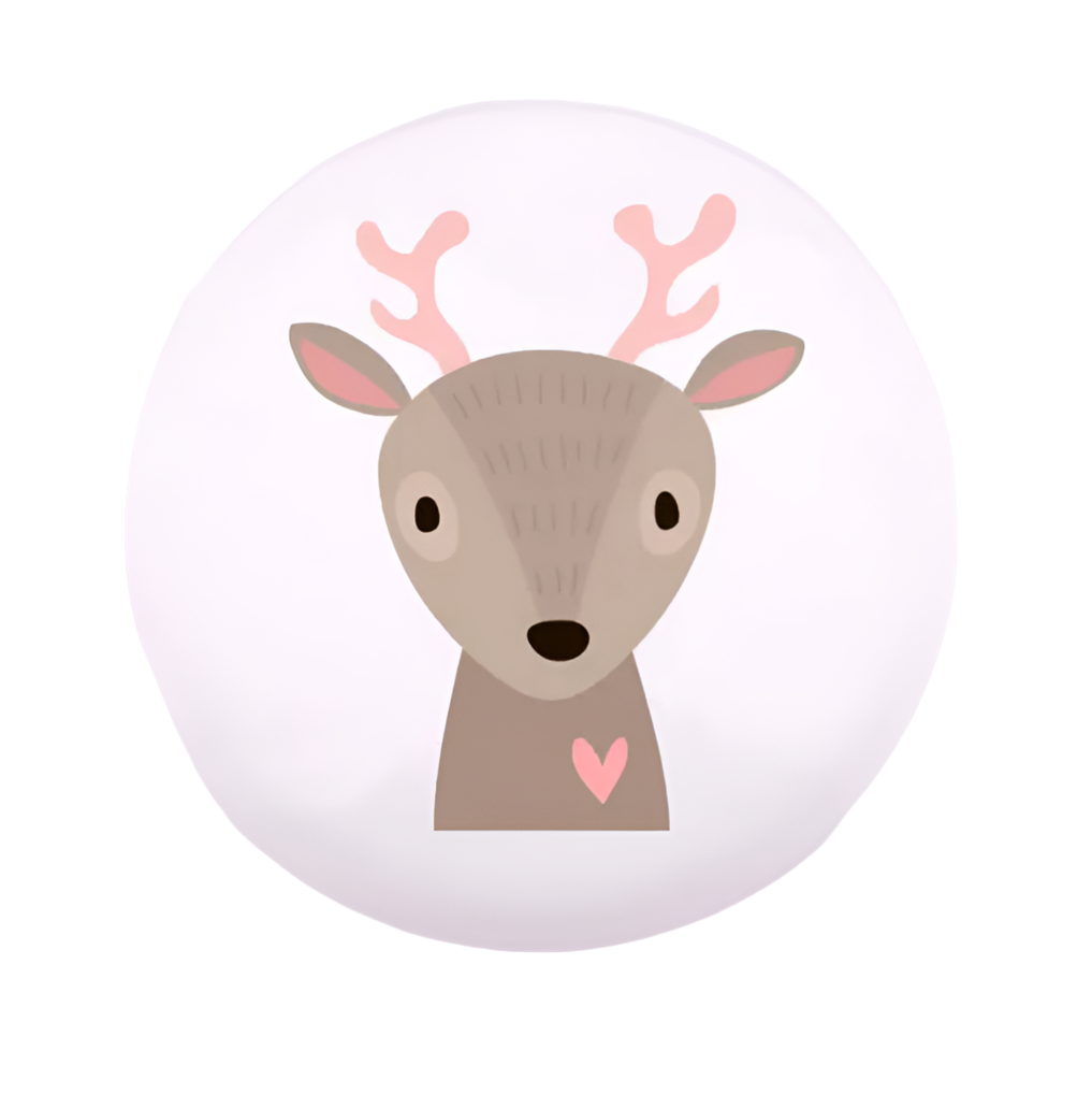 Rensdyr - møbelknop (Ø: 38 mm)