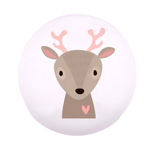 Rensdyr - møbelknop (Ø: 38 mm)