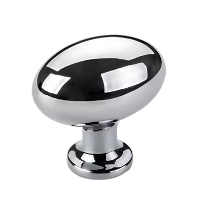 Elegant møbelknop i forkromet metal – 35 mm