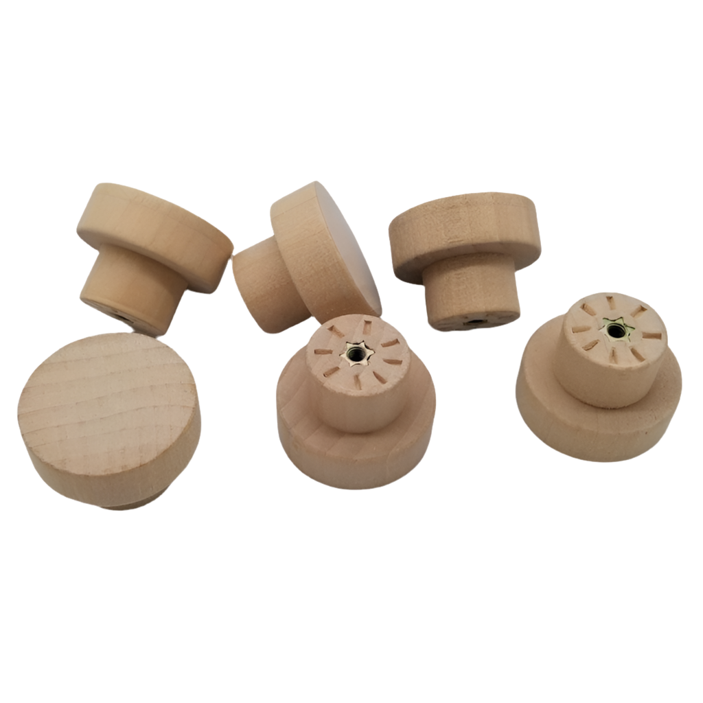 Møbelknopper i træ (Ø: 30 mm)