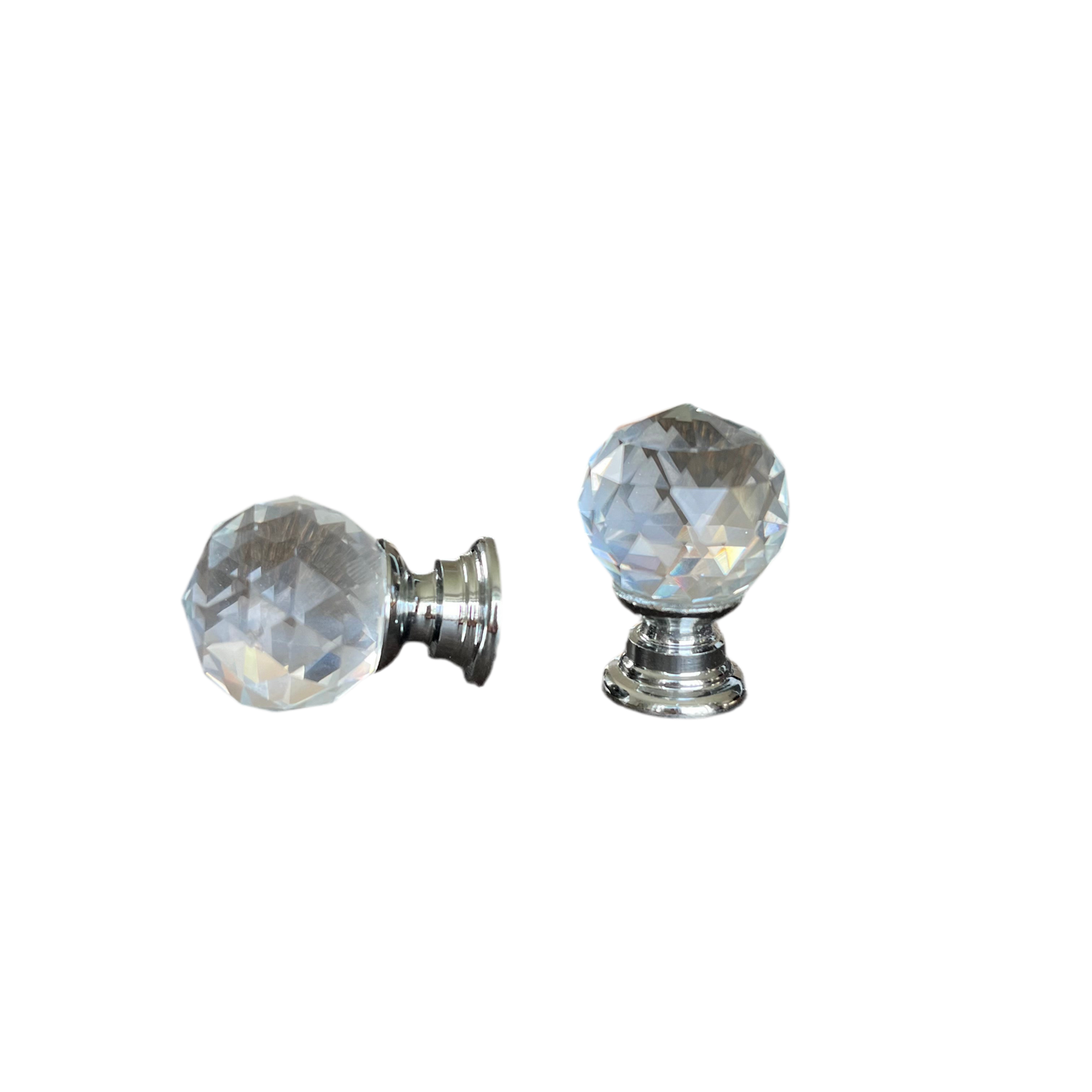 Glas diamant møbelknop (20 mm)