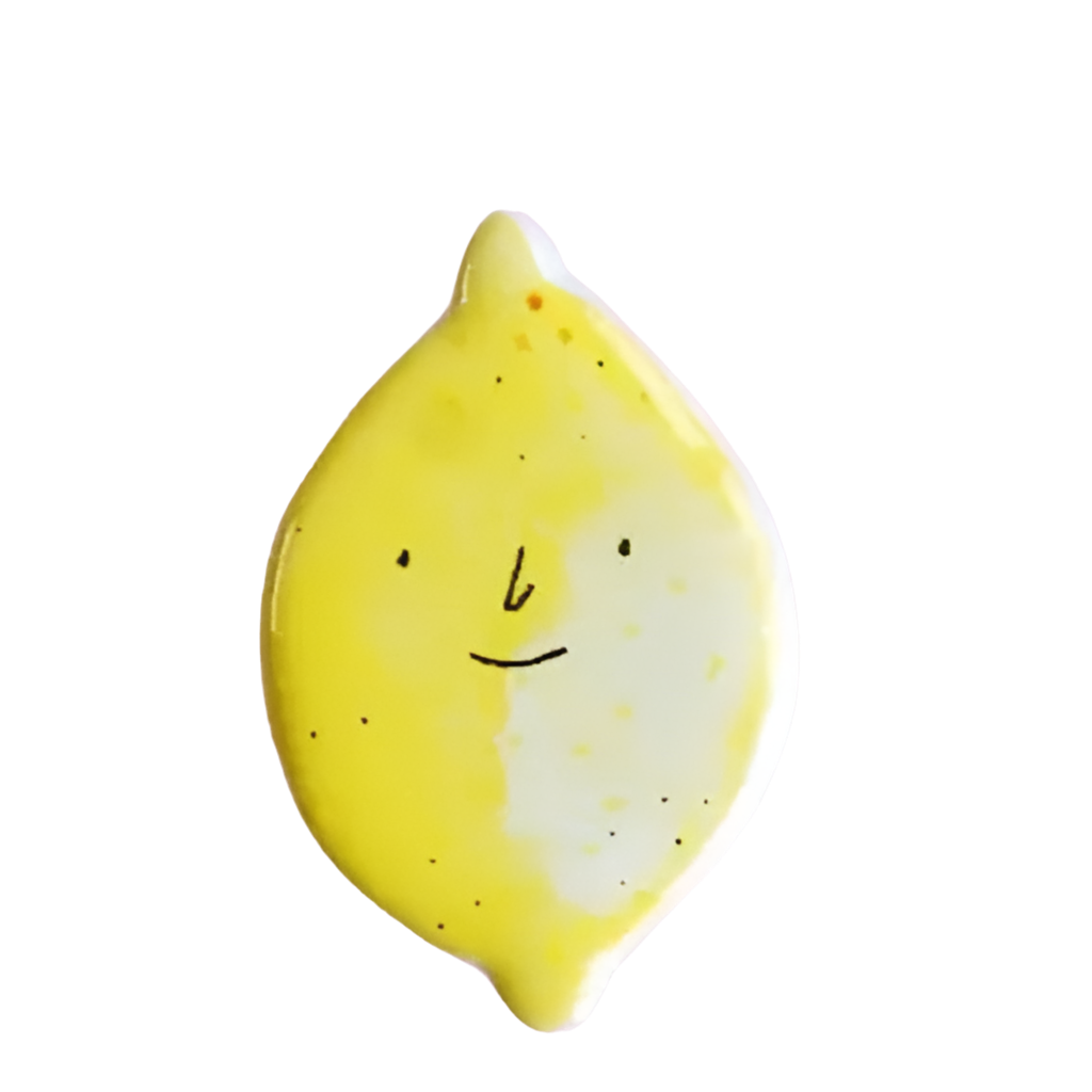 Gul citron - keramik møbelknop