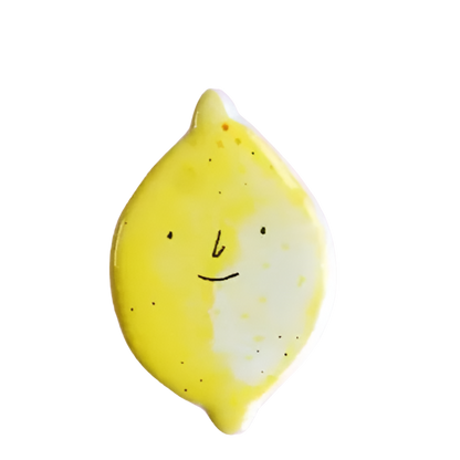 Gul citron - keramik møbelknop