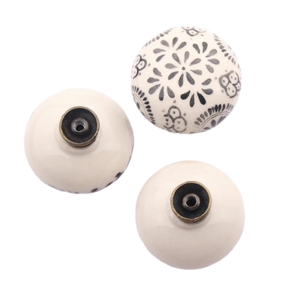 Keramik møbelknop (Ø: 39 mm)