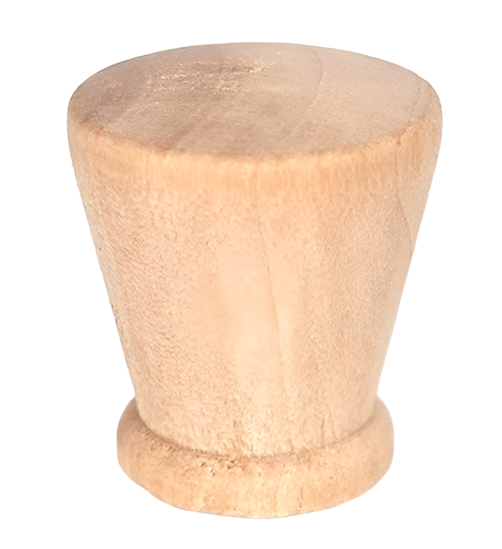 Kegle - møbelknop i lyst træ (Ø: 21 mm)