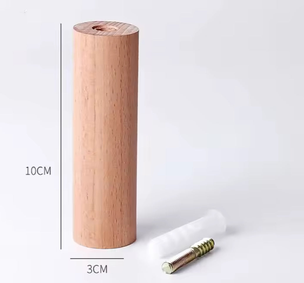 Træ knager (6, 8 eller 10 cm)