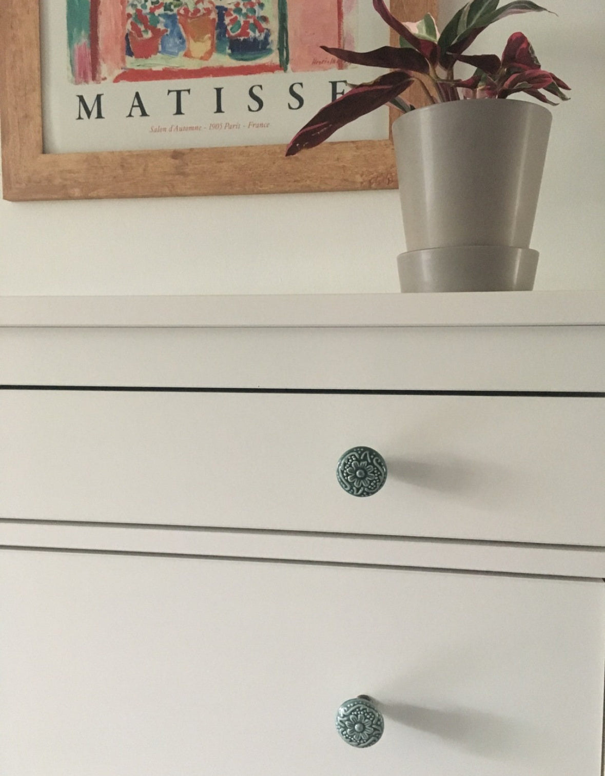 Keramik greb med blomstermotiv