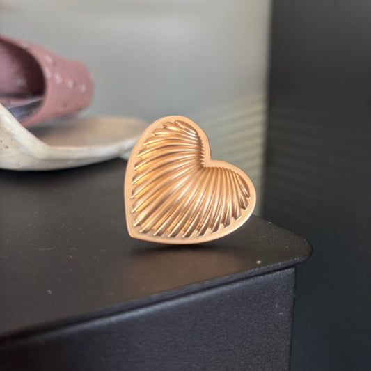 Gylden hjerte møbelknop - Grebet