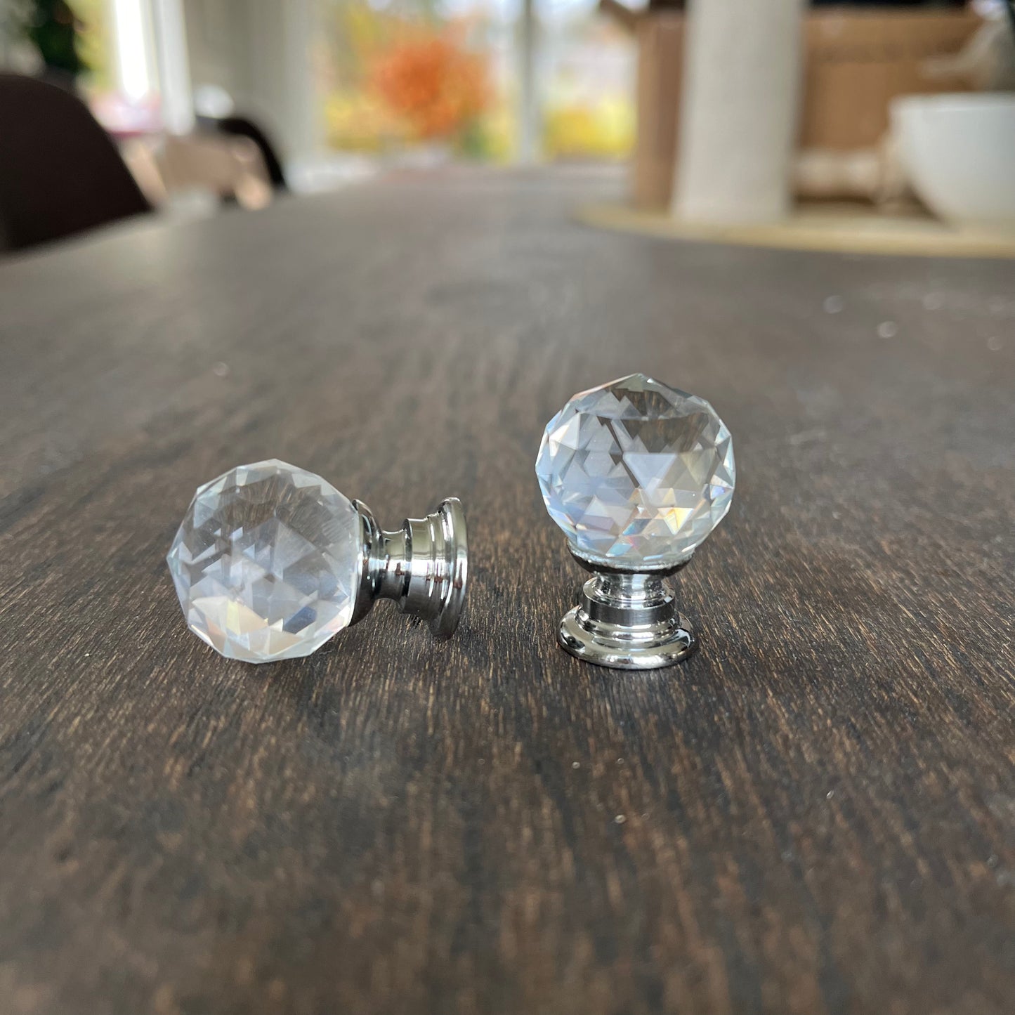 Glas diamant møbelknop (20 mm)