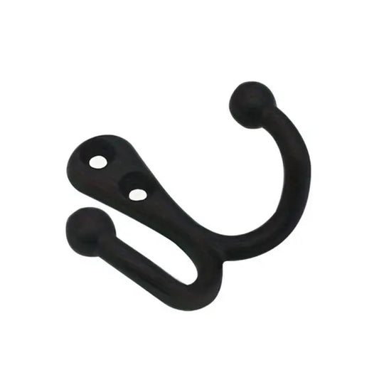 Sorte dobbelt kroge / knager i metal