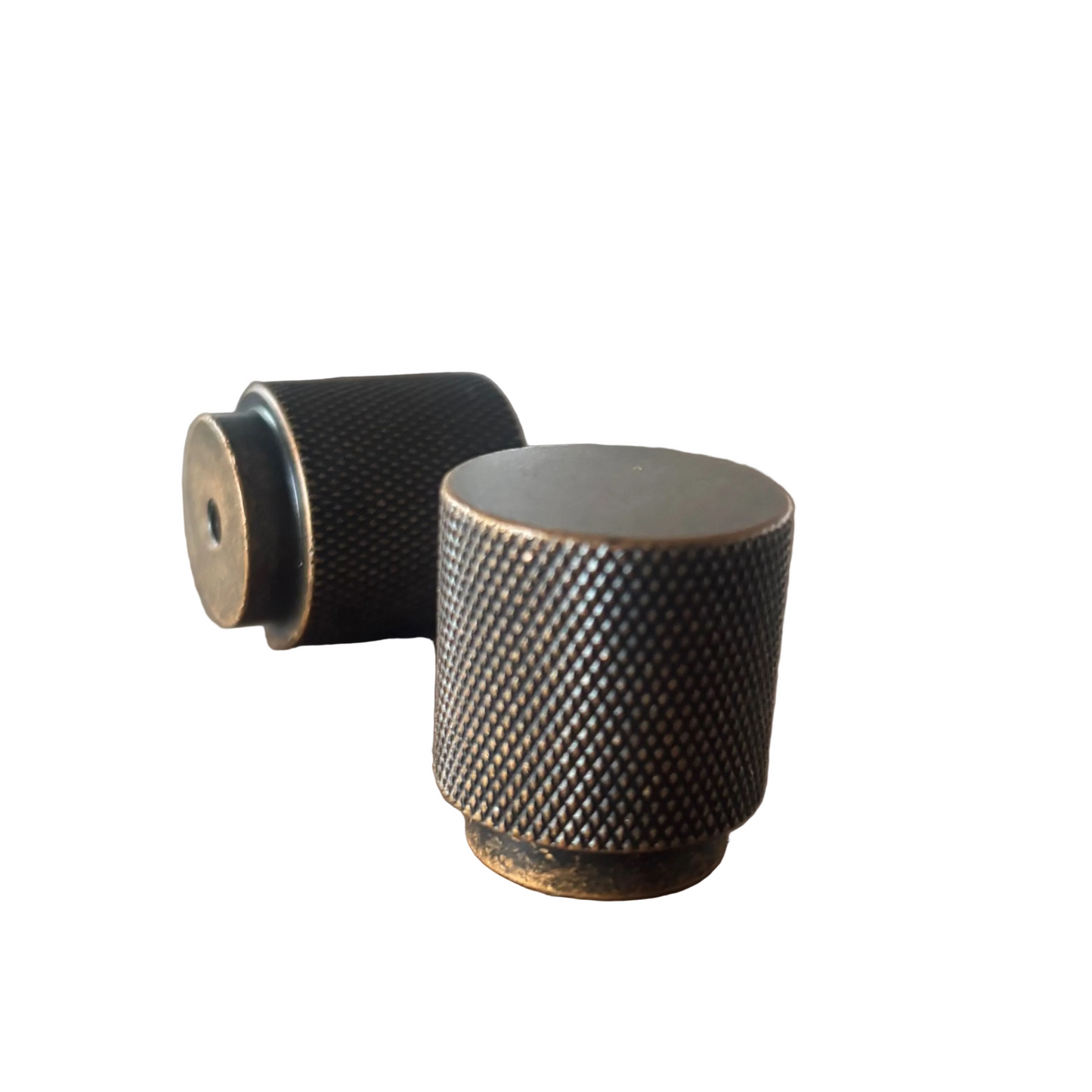 Antik messing - riflet møbelknop