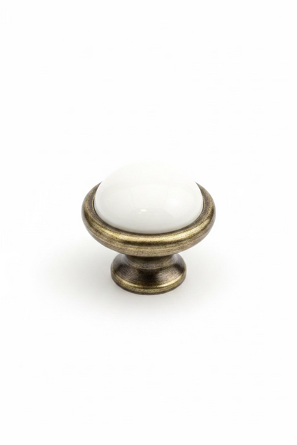Møbelknop med antik messing finish