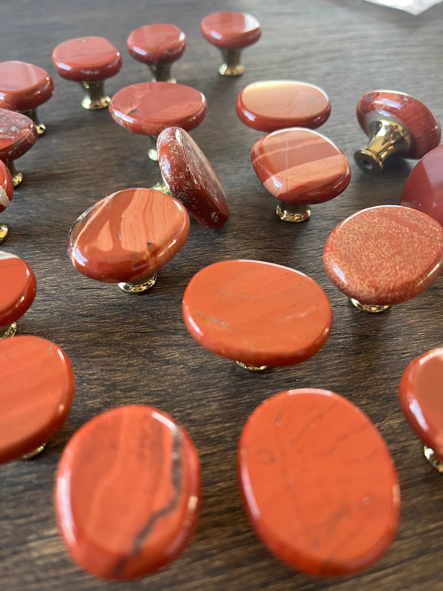 Krystal møbelknop (guldfarvet hardware, flere størrelser)