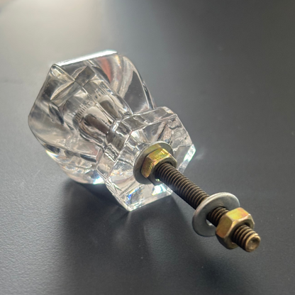 Møbelknop i klar akryl (Ø: 32 mm) - Grebet