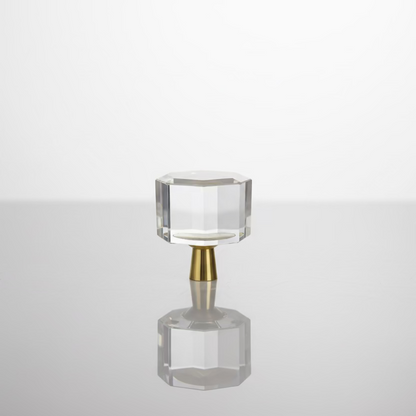 Kantet glas møbelknop