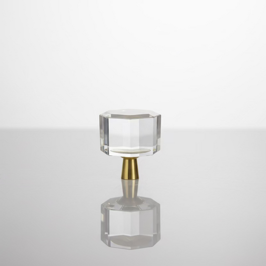 Kantet glas møbelknop