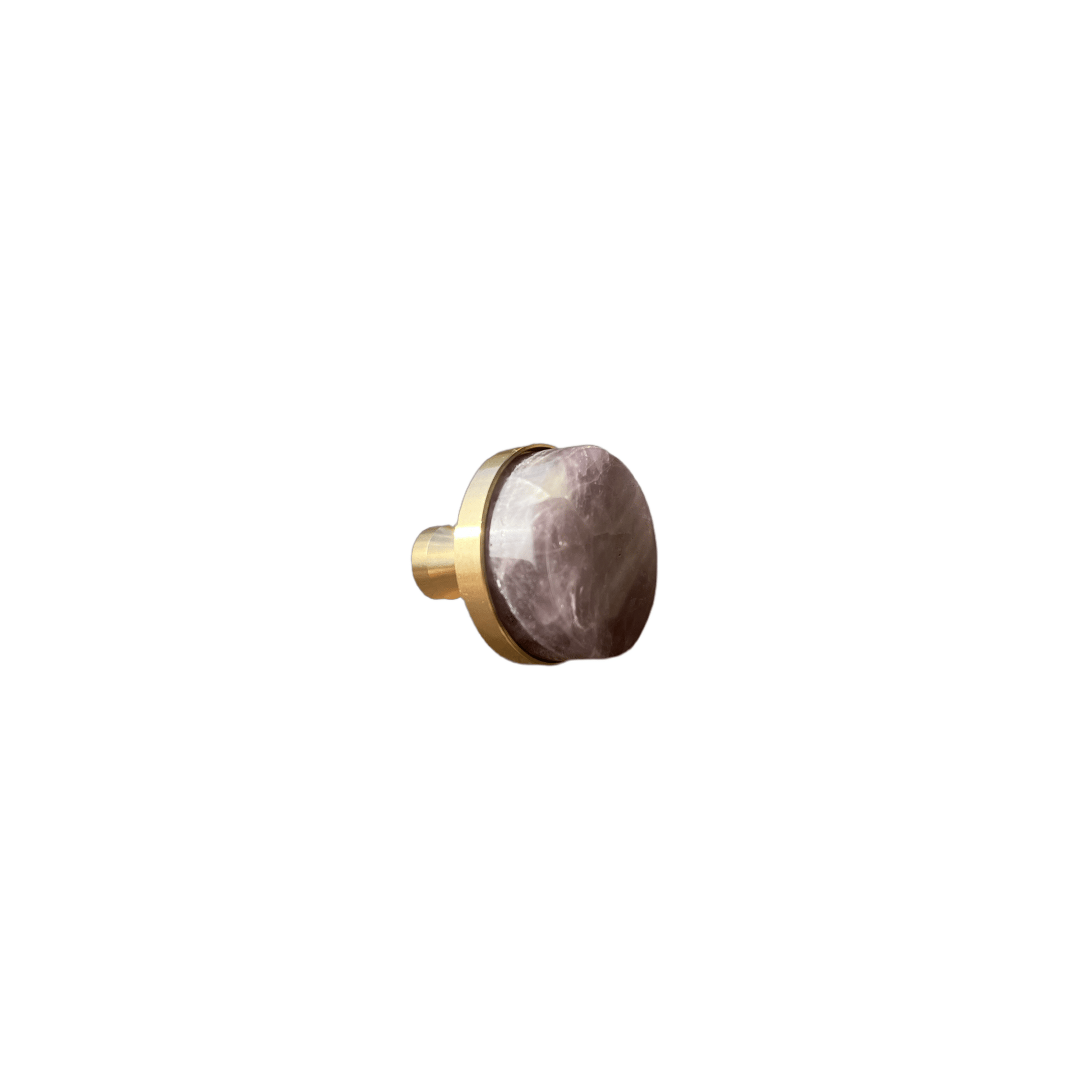Ametyst og messing - møbelknopper (Ø: 32 mm) - Grebet
