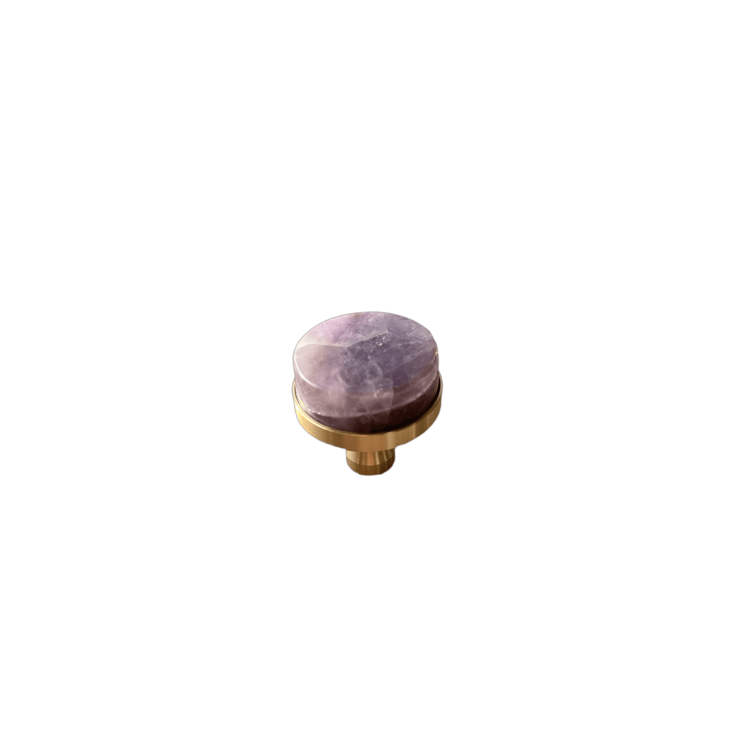 Ametyst og messing - møbelknopper (Ø: 32 mm) - Grebet