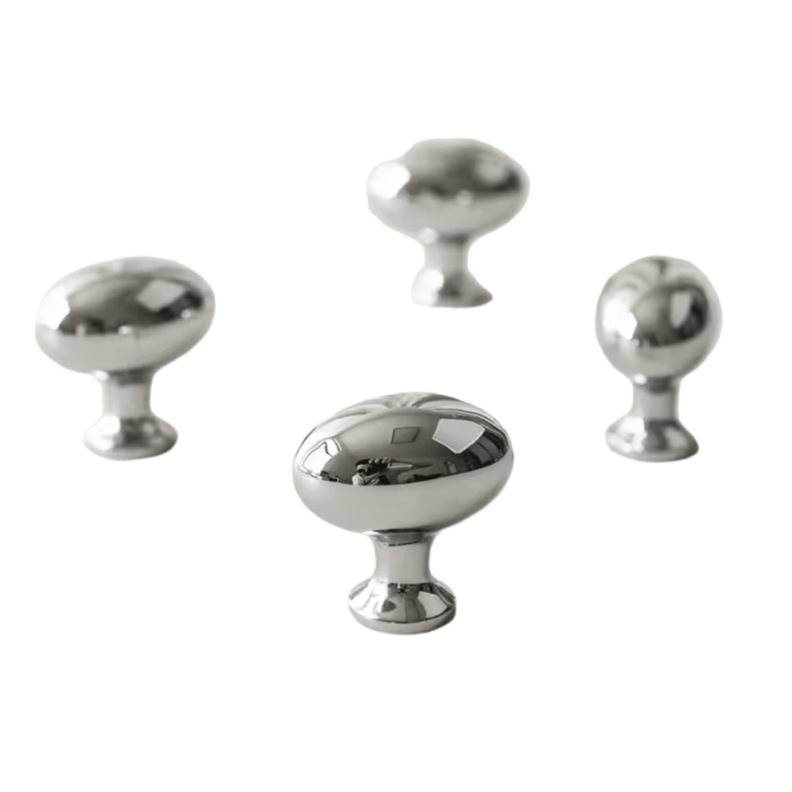 Elegant møbelknop i forkromet metal – 35 mm - Grebet