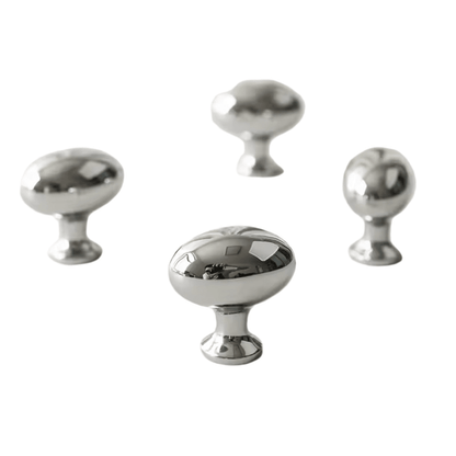 Elegant møbelknop i forkromet metal – 35 mm - Grebet