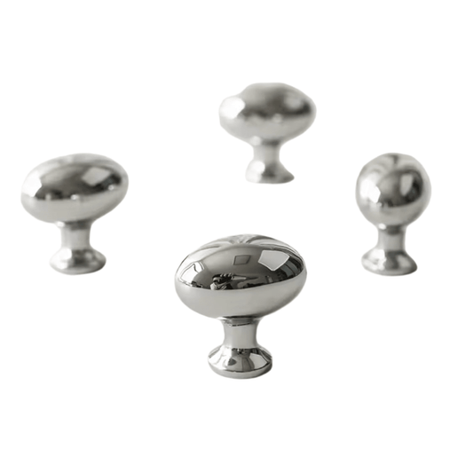 Elegant møbelknop i forkromet metal – 35 mm - Grebet