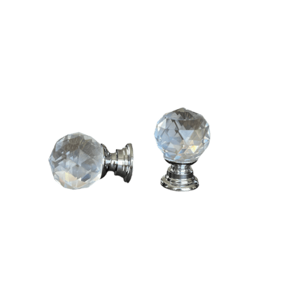 Glas diamant møbelknop (20 mm) - Grebet