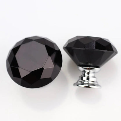 Glas diamant møbelknop (Ø: 30 mm) - Grebet