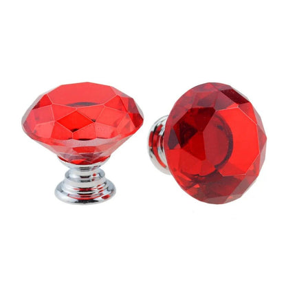 Glas diamant møbelknop (Ø: 30 mm) - Grebet