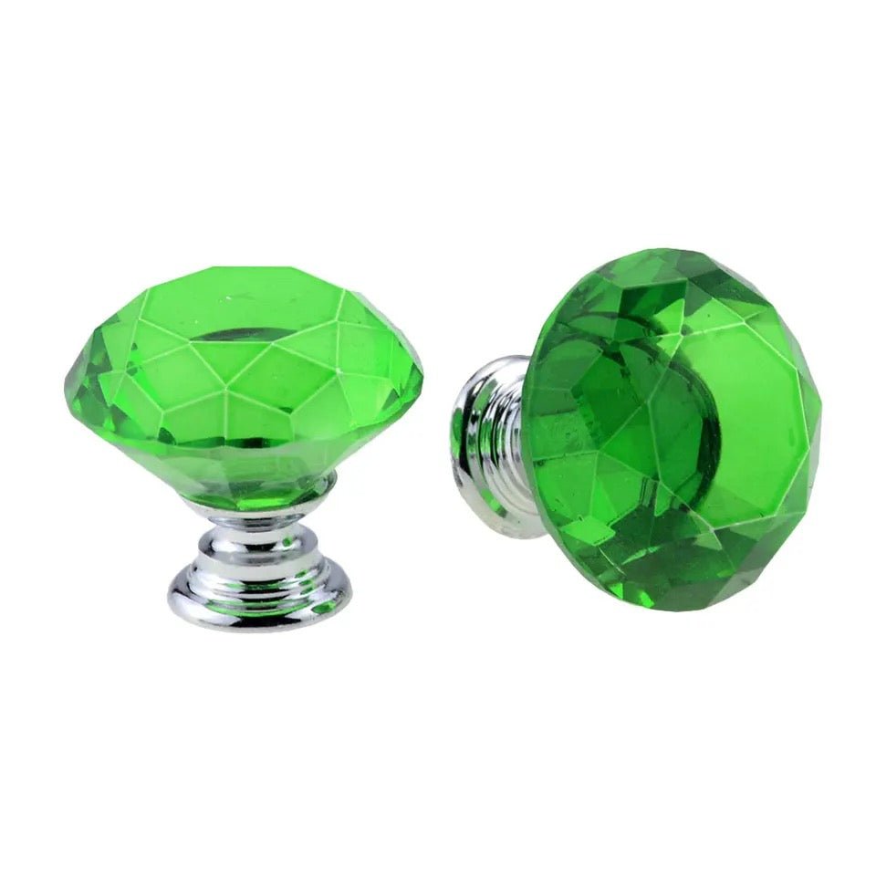 Glas diamant møbelknop (Ø: 30 mm) - Grebet