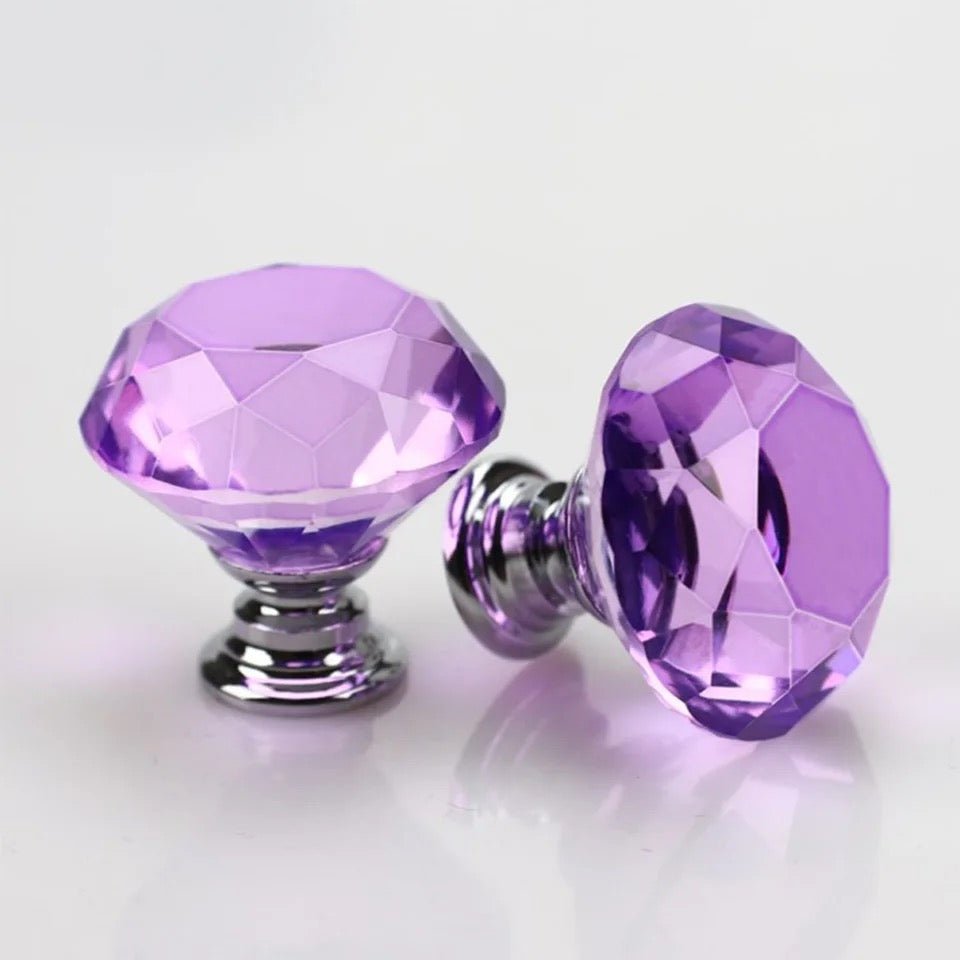 Glas diamant møbelknop (Ø: 30 mm) - Grebet