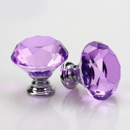 Glas diamant møbelknop (Ø: 30 mm) - Grebet