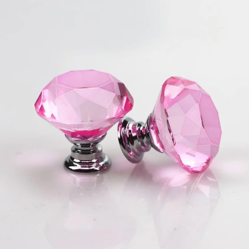 Glas diamant møbelknop (Ø: 30 mm) - Grebet