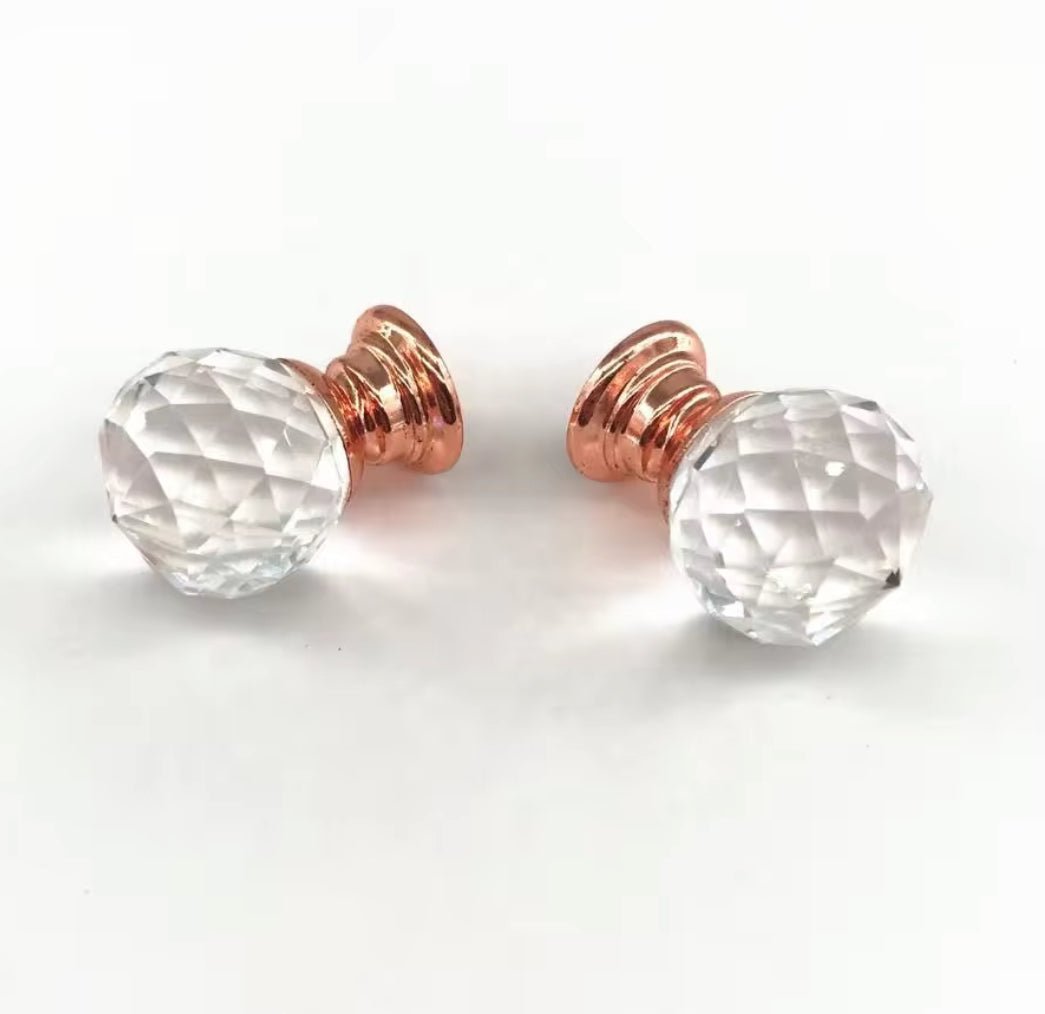 Greb i roseguld med klart glas (Ø: 20 mm) - Grebet