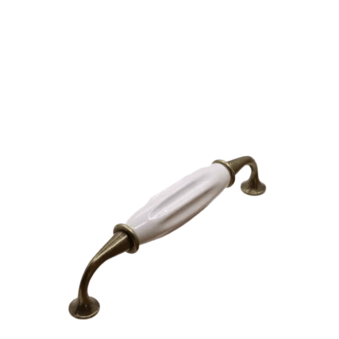 Greb med antik messing finish (CC - mål: 128 mm) - Grebet