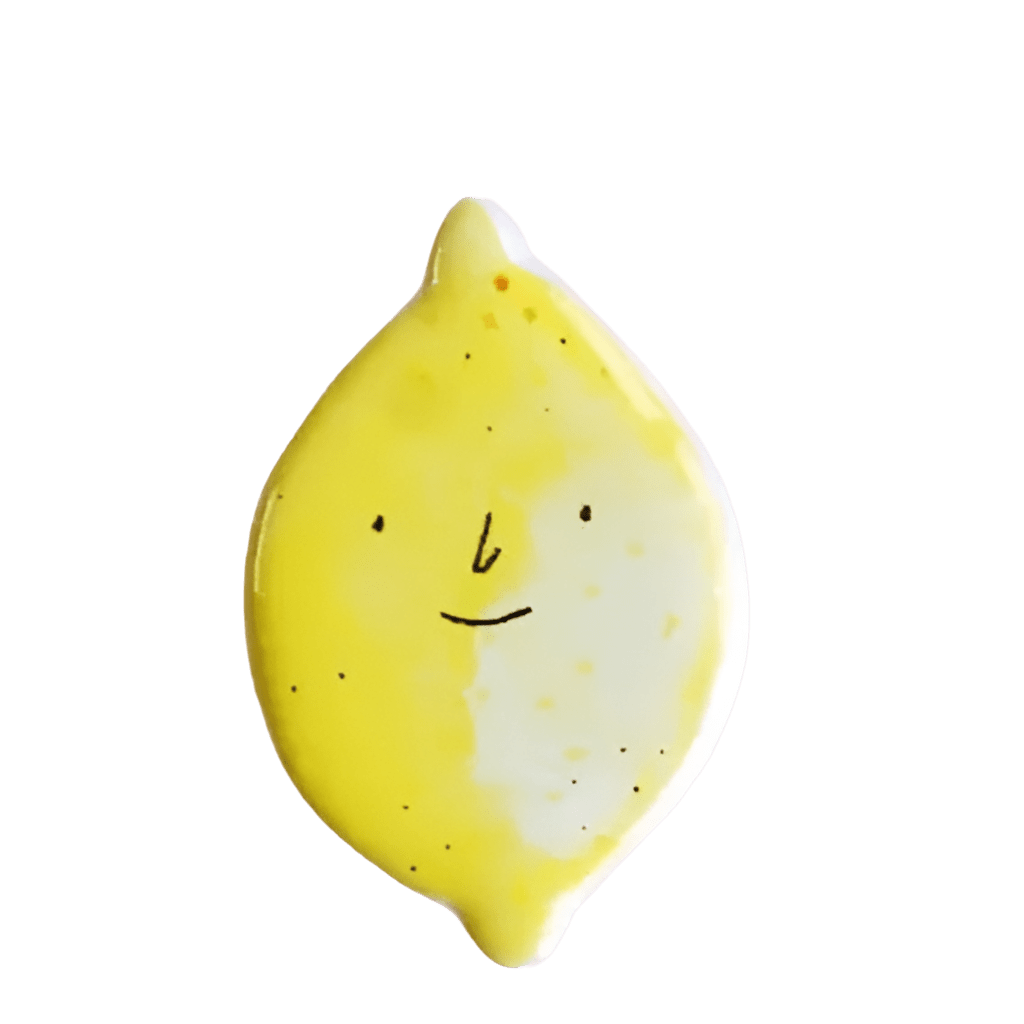 Gul citron - keramik møbelknop - Grebet