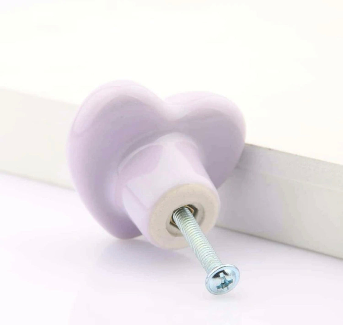 Keramik hjerter - møbelknopper