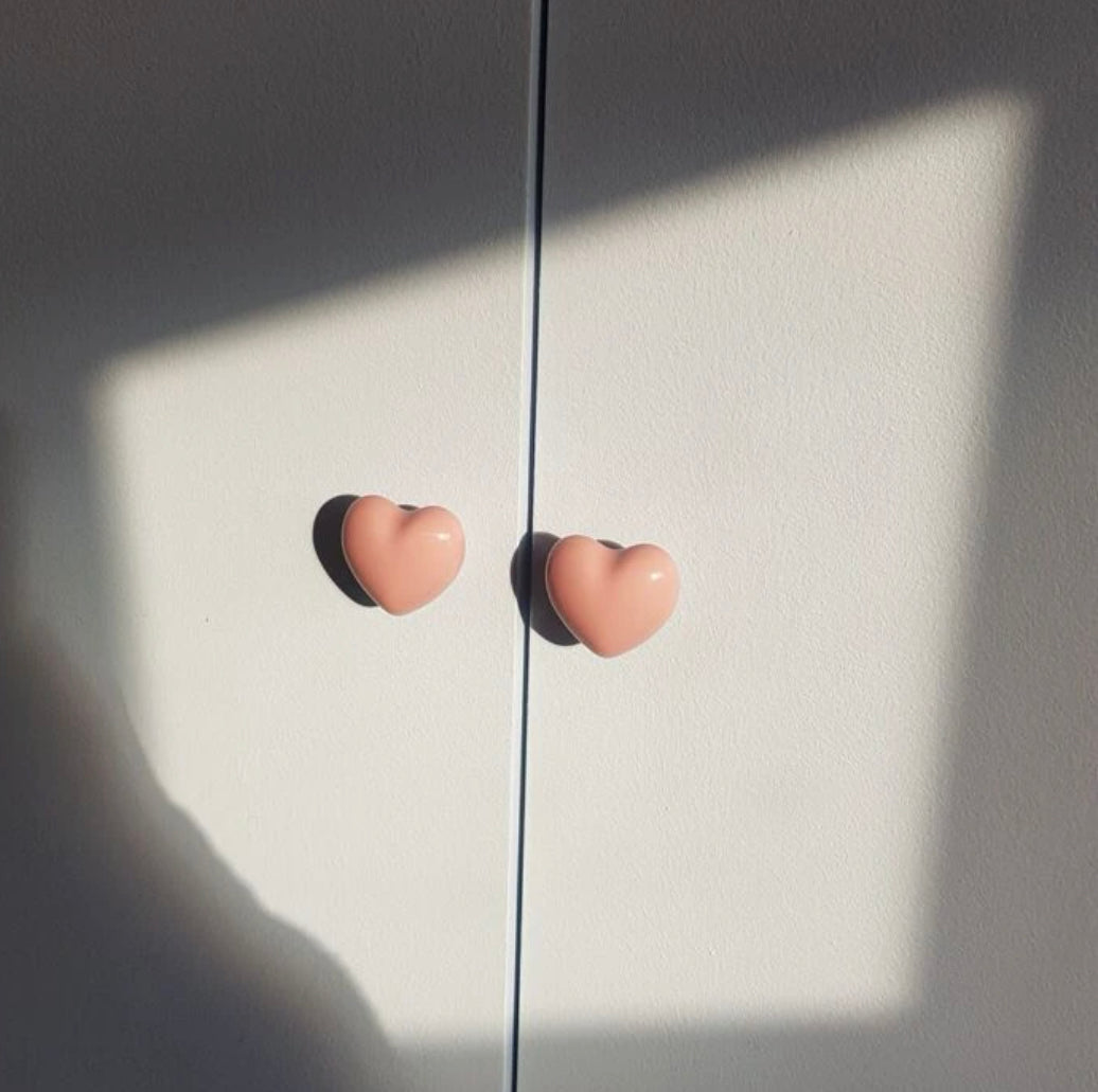 Keramik hjerter - møbelknopper